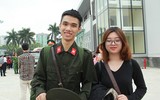 Tân binh Công an Hà Nội rạng rỡ trong ngày đầu nhập ngũ